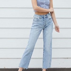 J.Galt Lightwash Jeans with Frayed Bottoms